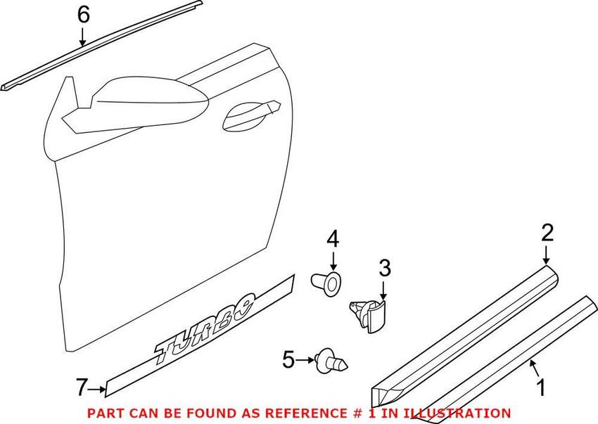 Door Rub Strip - Front Driver Side